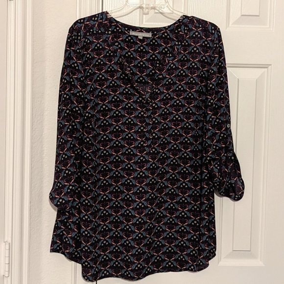 Daniel Rainn dark blue blouse, Women's plus size 1X - Picture 1 of 11